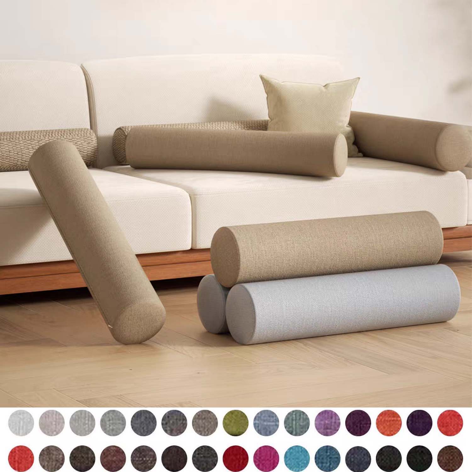 Foam Roll Pillow for Knee/Leg/ - Bolster Cushion Round review and price