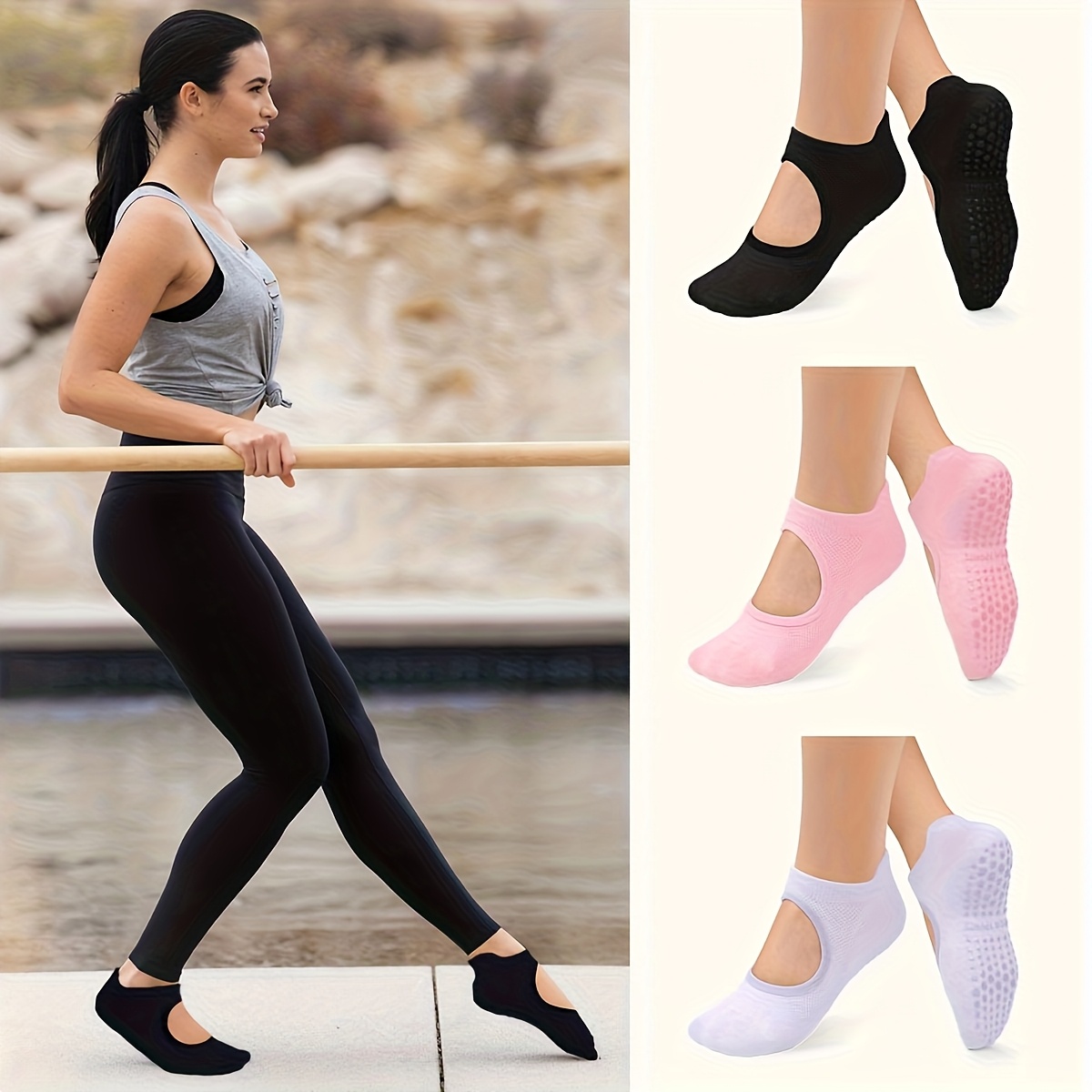Non Slip Grip Women Socks for  - Pilates Yoga Barre review and price