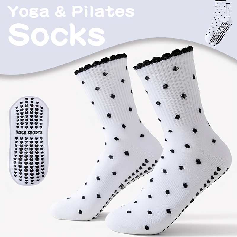 Women's White Black-Dot Non-Sl - Pilates Yoga Barre review and price