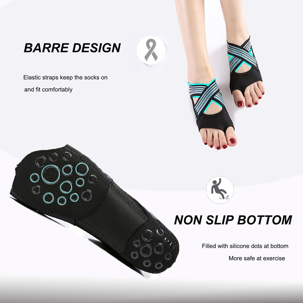 1Pair Women Non-Slip Toeless G - Pilates Yoga Barre review and price