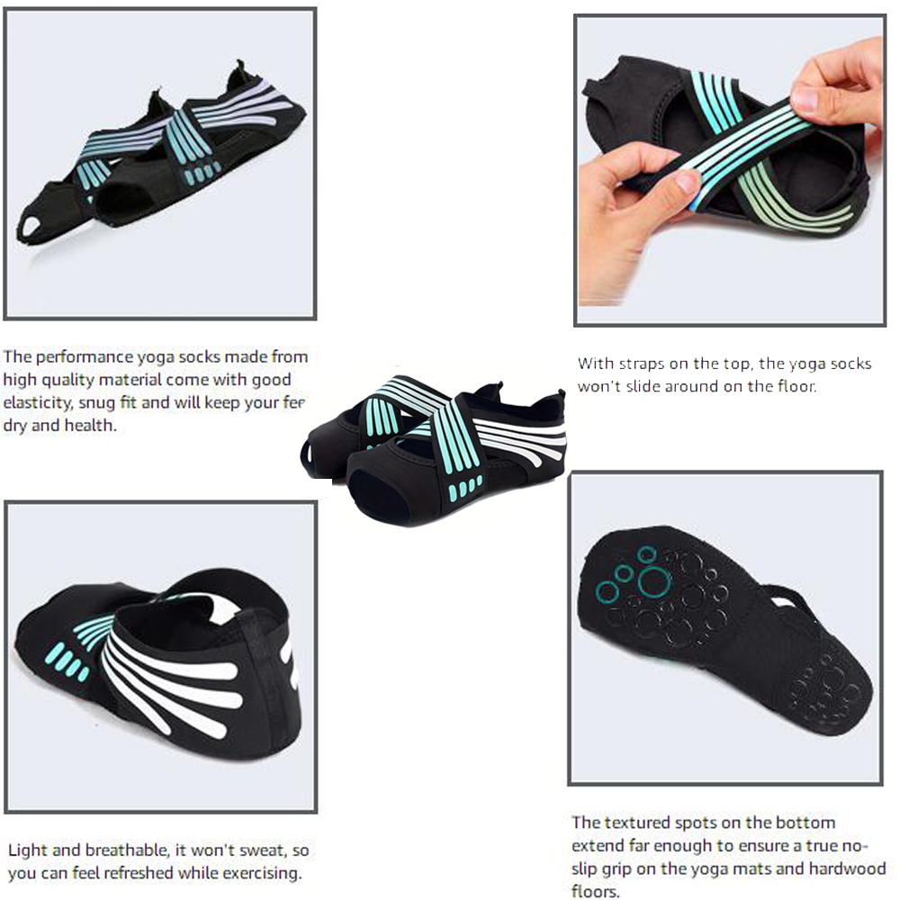 1Pair Women Non-Slip Toeless G - Pilates Yoga Barre review and price