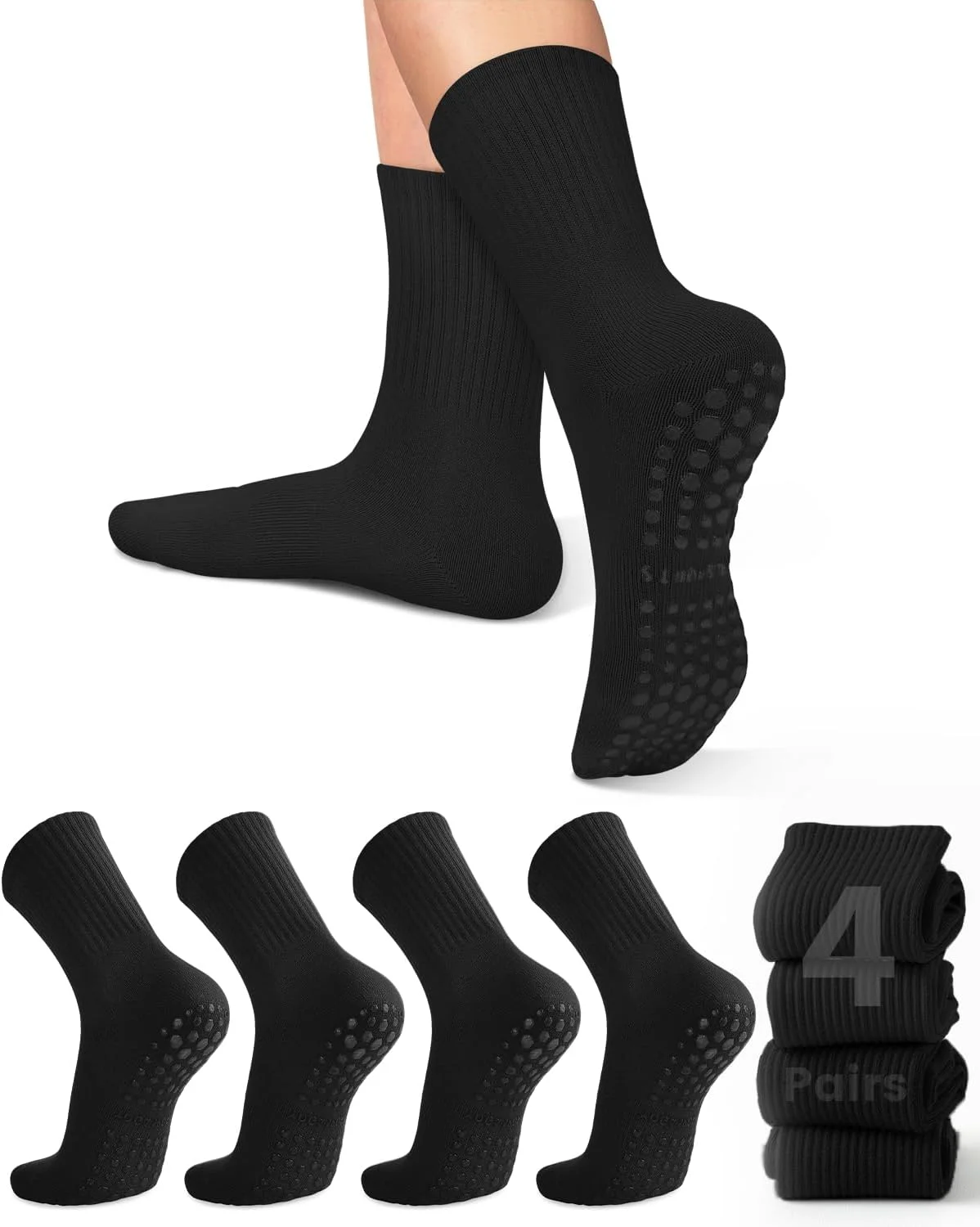 4 pairs of women's yoga socks, - Pilates & Yoga Studio Alineacion review and price