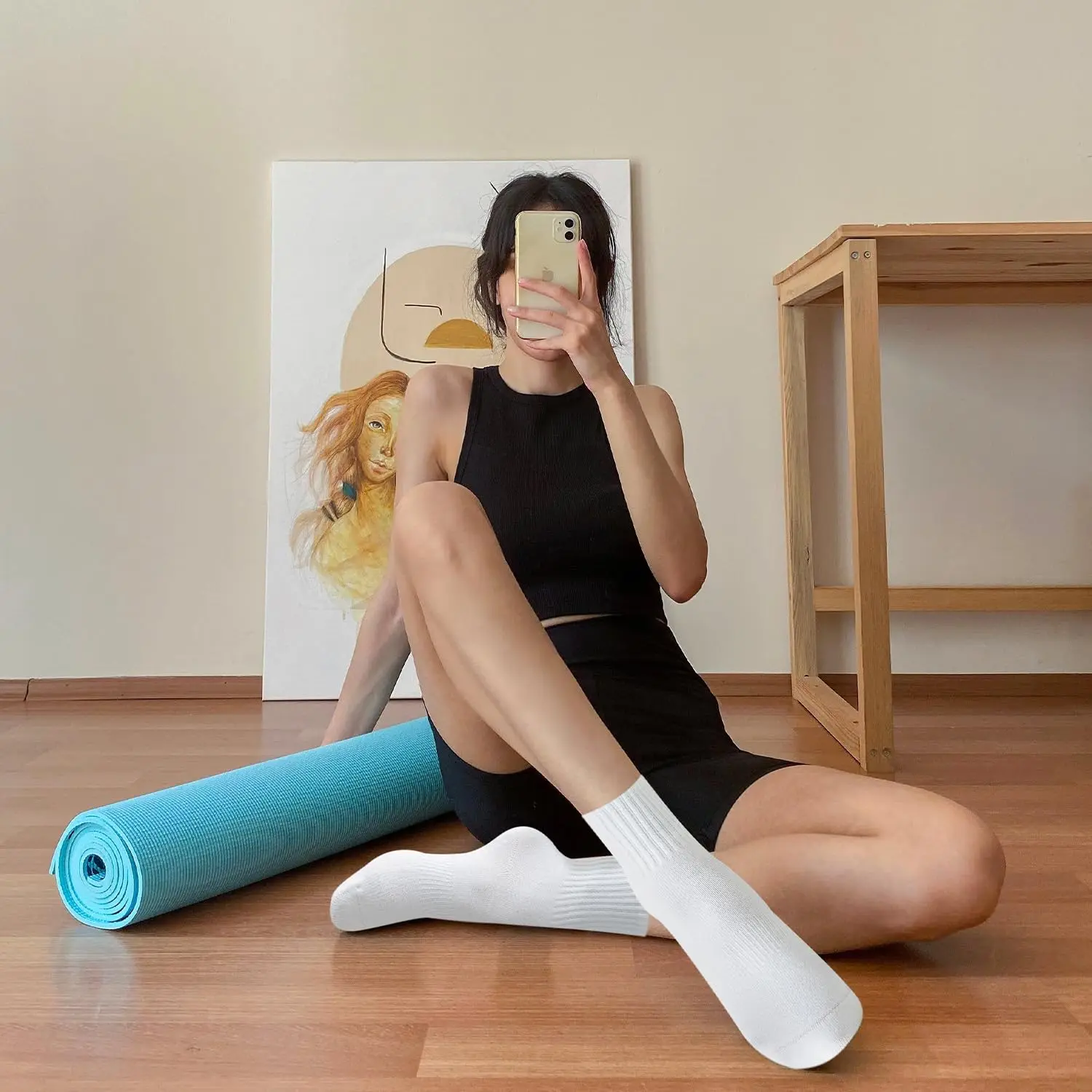 4 pairs of women's yoga socks, - Pilates & Yoga Studio Alineacion review and price
