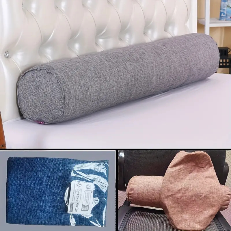 1pc Linen Body Pillow Cover, L - Bolster Cushion Round review and price