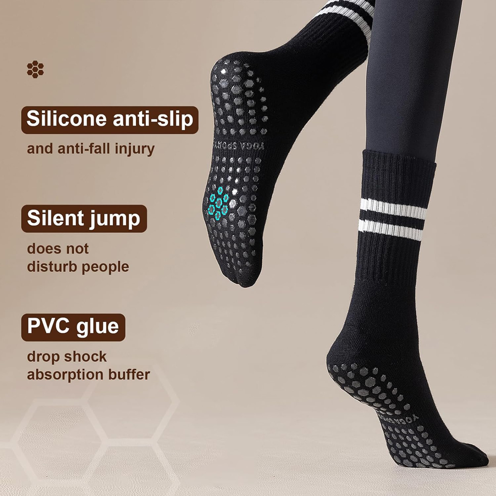 Yoga Pilates Socks with Grips  - Pilates Yoga Barre review and price