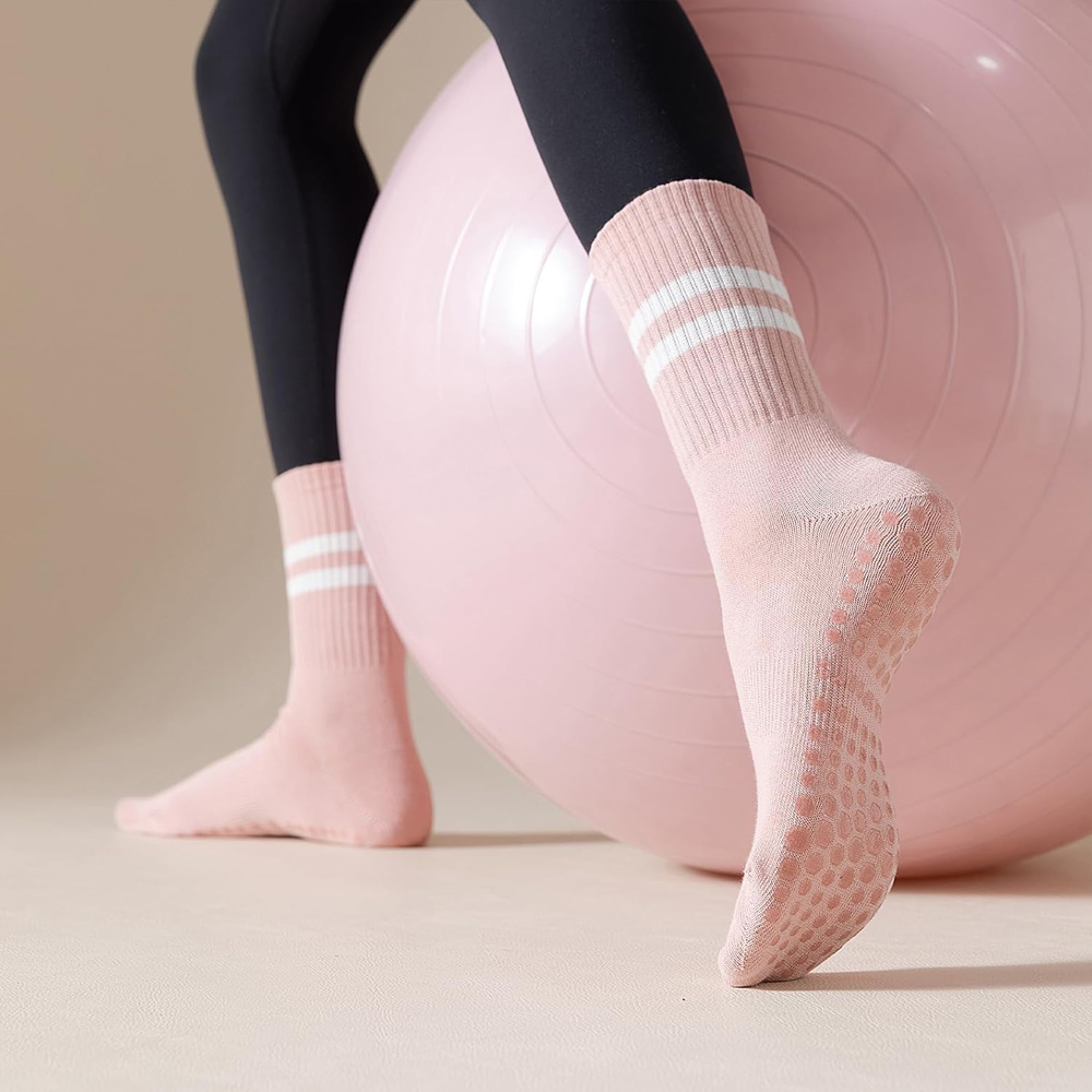 Yoga Pilates Socks with Grips  - Pilates Yoga Barre review and price