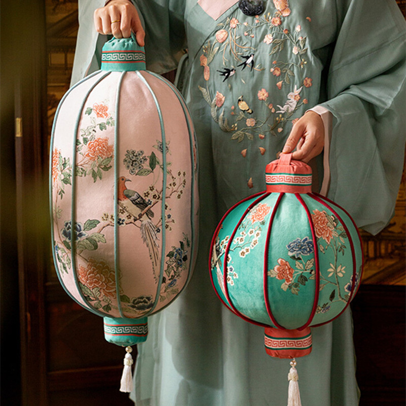 Lantern Pillow New Chinese Flo - Bolster Cushion Round review and price