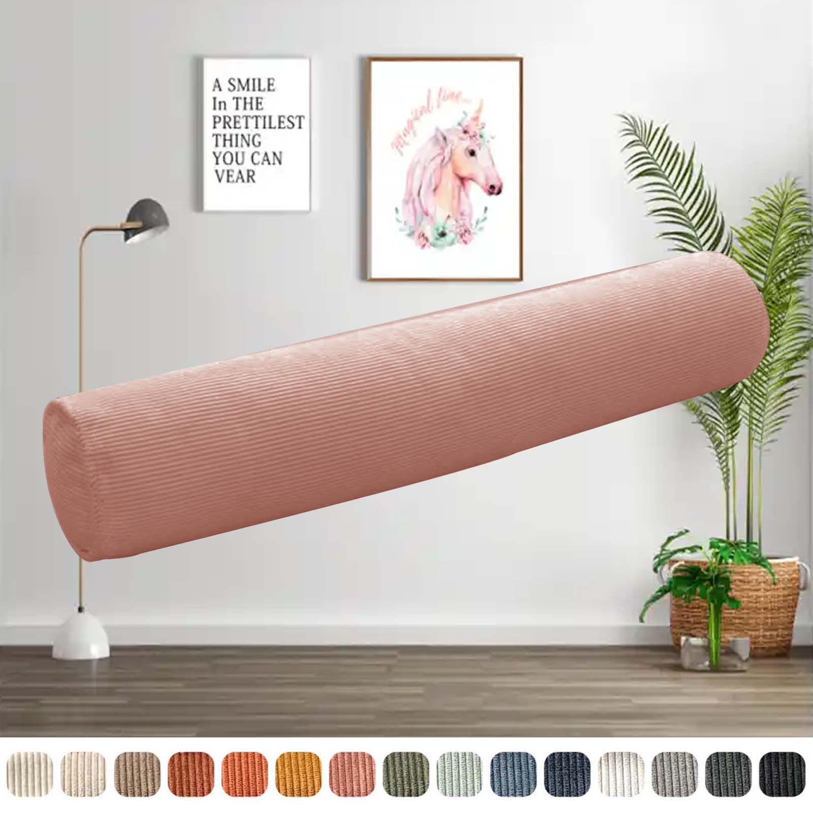 Long Round Pillow Corduroy Cyl - Bolster Cushion Round review and price