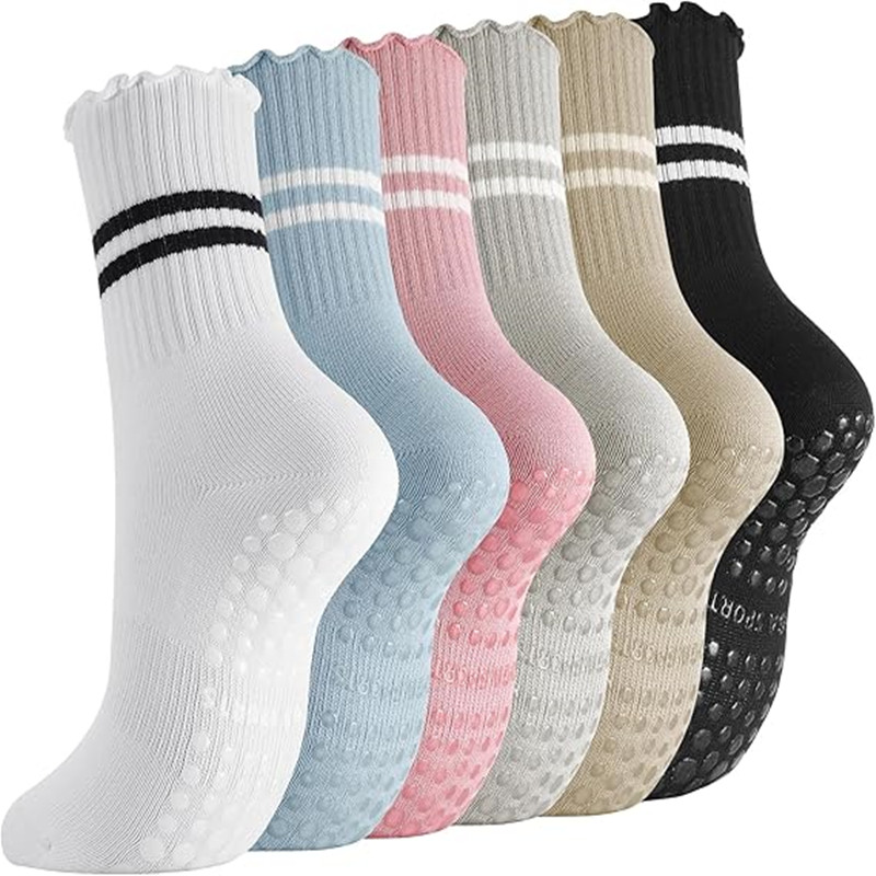 1 Pairs Stripe Ruffle Pilates  - Pilates Yoga Barre review and price